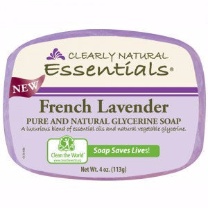Clearly Natural Essentials Glycerine Bar Soap, French Lavender