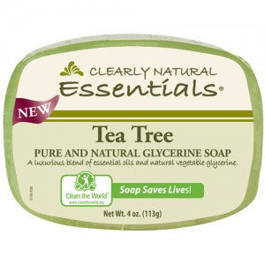 Clearly Natural Essentials Glycerine Bar Soap, Tea Tree
