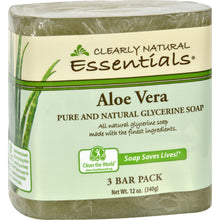 Clearly Natural Soaps Glycerine Bar Soap, Aloe Vera 3 Bars