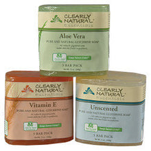 Clearly Natural Soaps Glycerine Bar Soap, Vitamin E 3 Bars