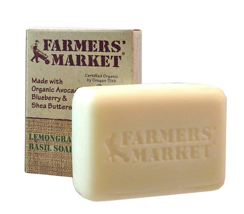 Farmers Market Natural Bar Soap, Lemongrass Basil